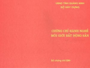 Thủ tục cấp chứng chỉ hành nghề môi giới bất động sản