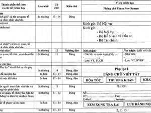 Mẫu trình bày 25 loại văn bản hành chính