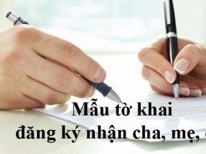 Mẫu đơn xin nhận cha mẹ con