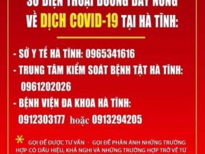 Số điện thoại đường dây nóng Sở y tế tỉnh Hà Tĩnh
