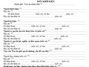 Mẫu đơn khởi kiện vụ án kinh doanh thương mại chính xác nhất hiện nay