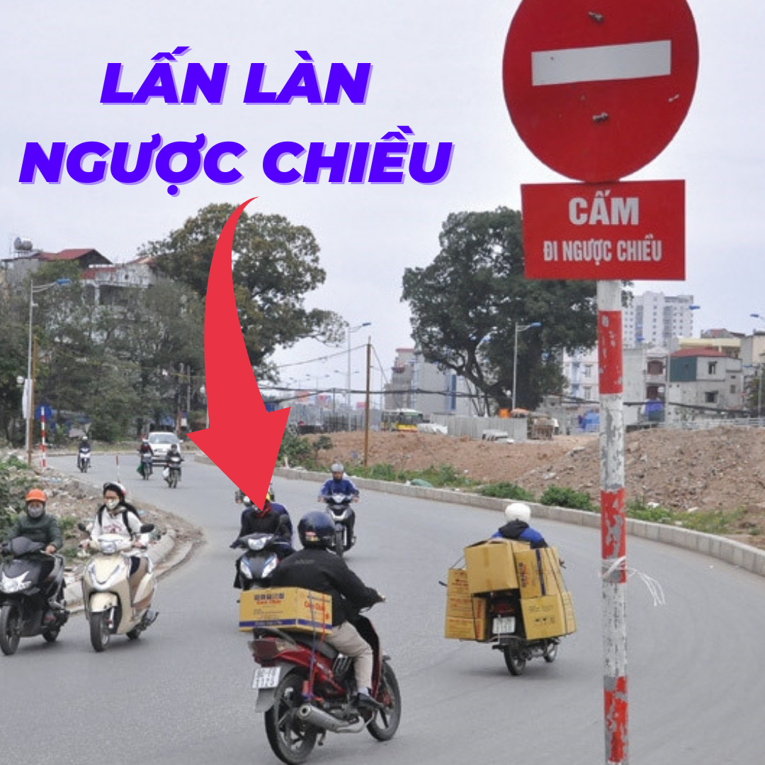 Lỗi lấn làn ngược chiều bị phạt bao nhiêu tiền?