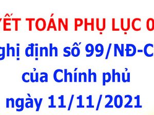 Tải phụ lục 03a nghị định 99/2021