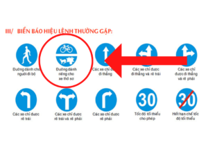 Biển nào báo hiệu “đường dành cho xe thô sơ”?