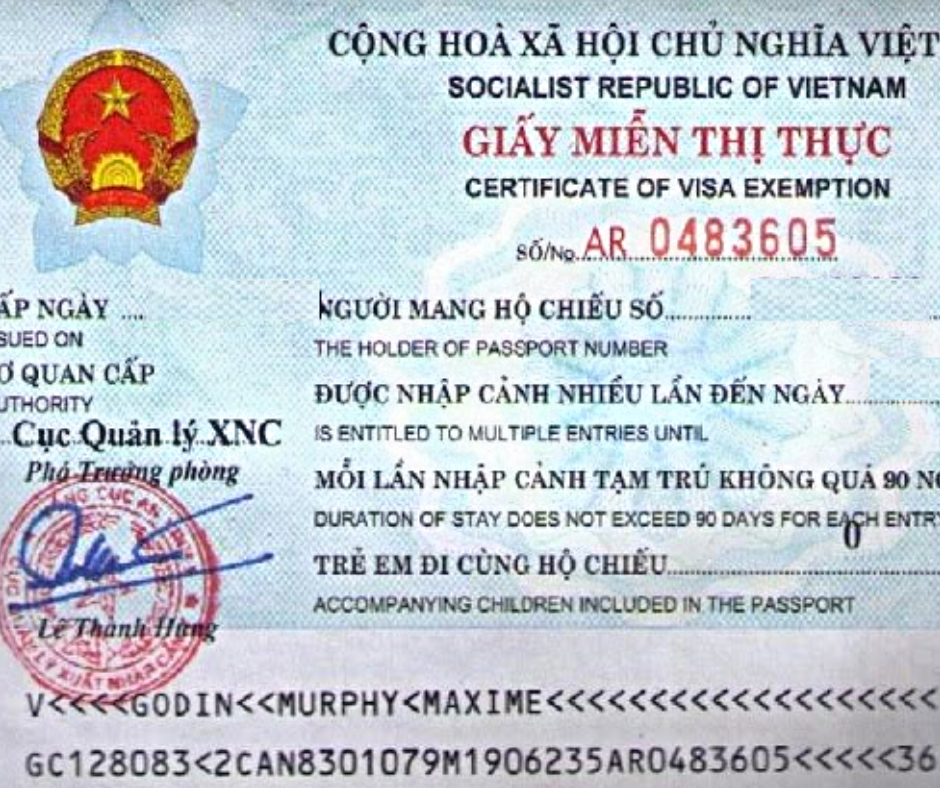 Giấy miễn thị thực 5 năm cho người nước ngoài tại Việt Nam