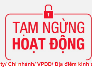 Thủ tục tạm ngừng kinh doanh chi nhánh tại Việt Nam