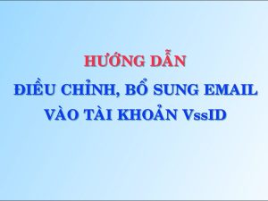 Hướng dẫn bổ sung email vào VssID cho con năm 2022