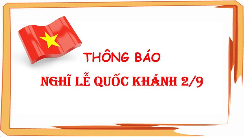 Mẫu thông báo nghỉ lễ 02/9 mới năm 2022