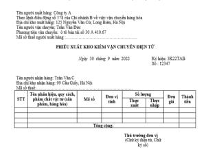 Phiếu xuất kho kiêm vận chuyển nội bộ là gì?