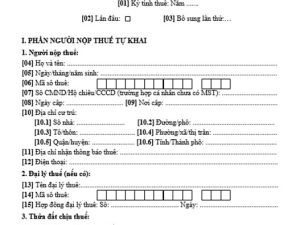 Cách khai tờ khai thuế sử dụng đất phi nông nghiệp